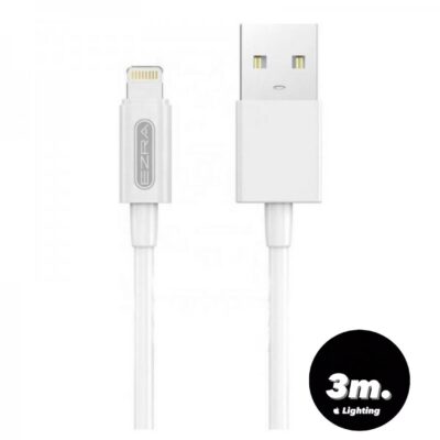 Καλώδιο Φόρτισης Lighting-USB 3m Ezra