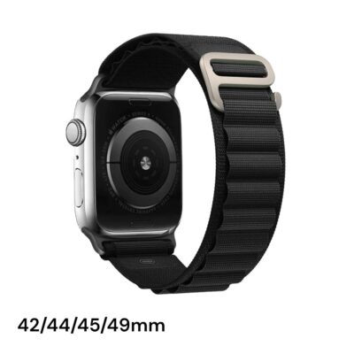 Applewatch Alpine Loop (42/44/45/49mm) Black - Large