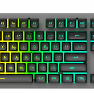 ROAR gaming πληκτρολόγιο, ενσύρματο, RGB-γκρι