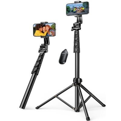 Ugreen Tripod Remote Control LP680 Selfie Stick με Bluetooth Μαύρο