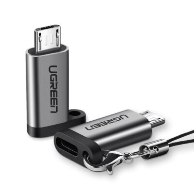Ugreen Μετατροπέας USB-C female σε micro USB male Γκρι
