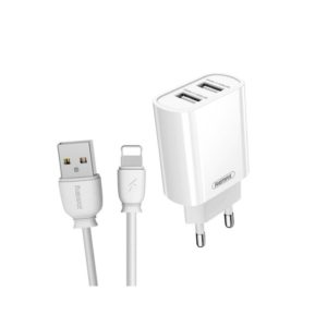 Φορτιστής Remax για iPhone με καλώδιο Lighting με 2 θυρες USB 5V/2.1A