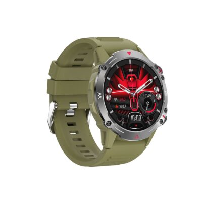 O J7 Amoled Star Round Smart Watch (Πράσινο Χακι)