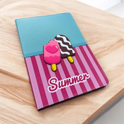 Ice Cream Universal Flip Cover Δερματίνης για Tablet (9"-10")