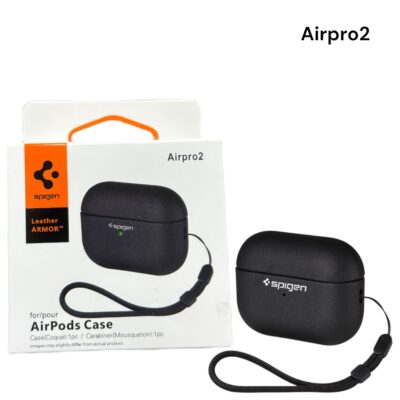 Spigen DuraPro Flex Θήκη Σιλικόνης με Γάντζο σε Μαύρο χρώμα για Apple AirPods Pro 2