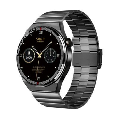 Remax Czhiwo Watch 9 Stainless Steel 52mm με Παλμογράφο (Μαύρο)